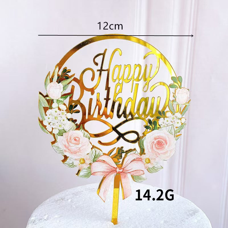 Printed Acrylic Cake Topper Party Decoration