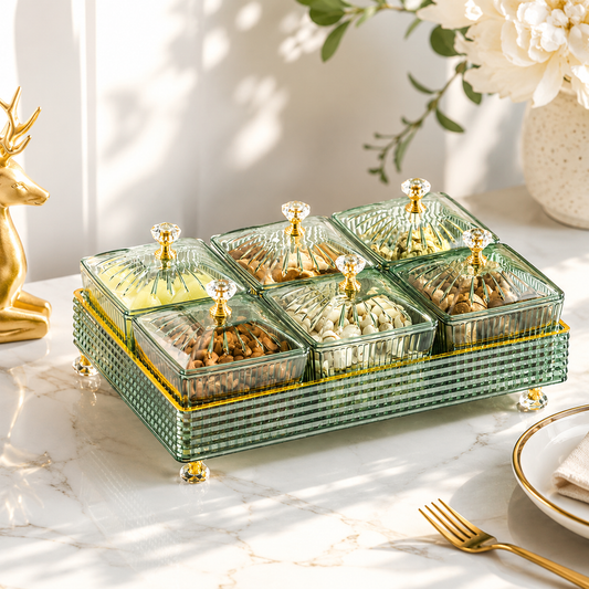 Compartment Candy Tray – Decorative Snack Serving Dish