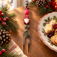 Christmas Stainless Steel Serving Fork – Gnome Beaded Design