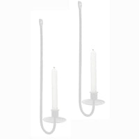 Minimalist Wall Mounted L Shape Iron Candleholder Set, Heavy Duty Exquisite Decor