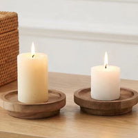Natural Wood Candle Tray Rustic Decor Base