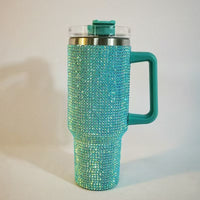 40oz Rhinestone Handle Insulated Tumbler