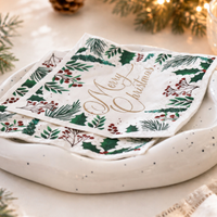 Christmas Botanical Paper Napkins
