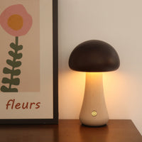 Ins Mushroom Night Light – Touch LED Bedside Ambient Lamp
