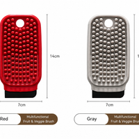 Flexible Fruit & Vegetable Cleaning Brush, Multi-Purpose Silicone Kitchen Scrubber Tool