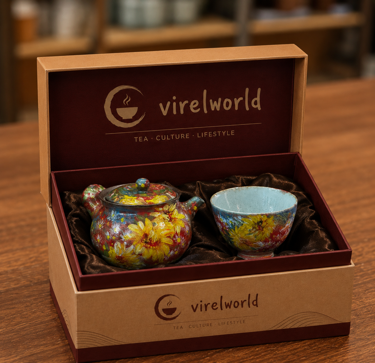 Impressionist Clay Side-Handle Tea Duo