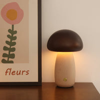 Ins Mushroom Night Light – Touch LED Bedside Ambient Lamp