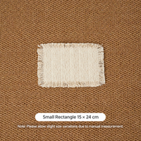 100% Cotton Fringed Table Mat, Natural Ivory Woven Placemats, Rustic Farmhouse Table Decor