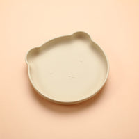Bear Shaped Silicone Baby Plate Suction Toddler Feeding Dish