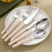 French Rivet Handle 304 Stainless Steel Cutlery Set – Knife, Fork & Spoont
