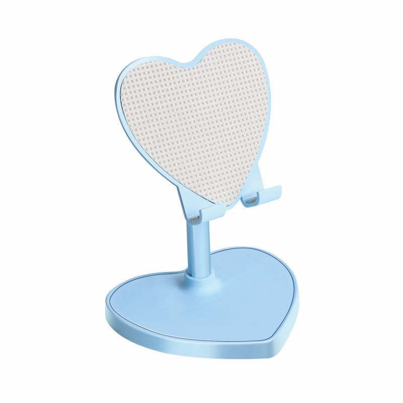 Cute Heart Shaped Desktop Phone Holder Mini Adjustable Mobile Stand