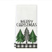 Christmas Microfiber Kitchen Towel Festive Holiday Tree Print Absorbent Dish Drying Cloth