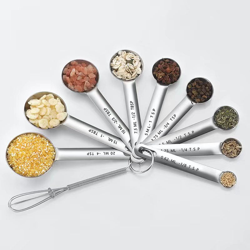 Stainless Steel Measuring Spoon Set for Baking Cooking and Spices