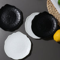 14cm PP Dessert Plate – Irregular Wavy Edge Plastic Serving Dish for Café, Bakery