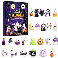 Halloween Acrylic Ornament Advent Calendar, 24-Day Blind Box Countdown