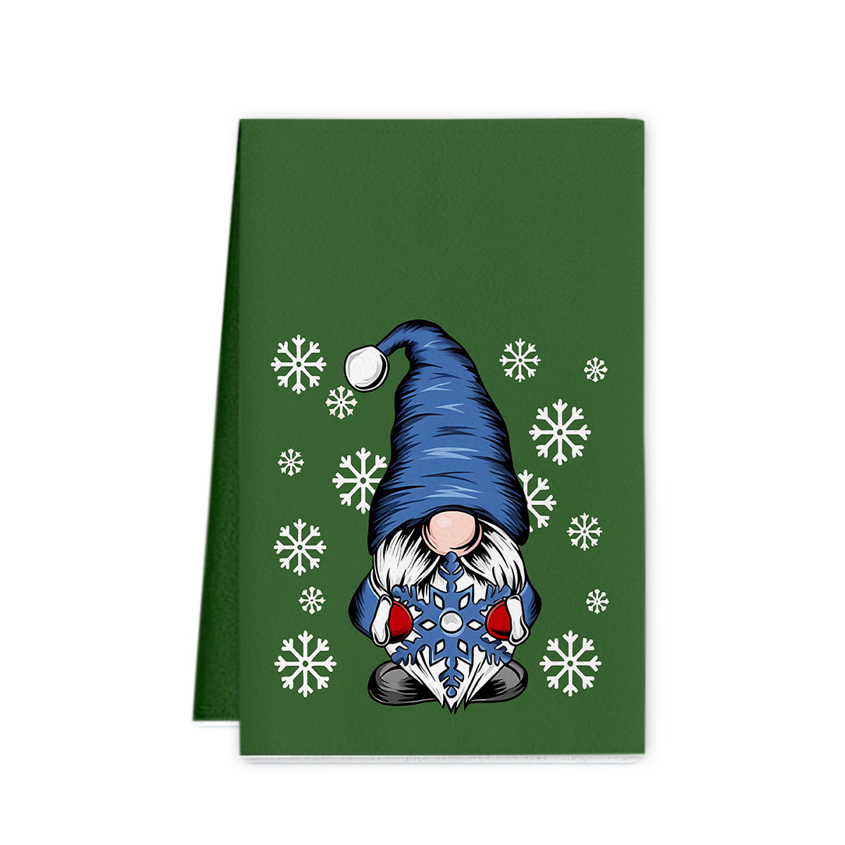 Christmas Kitchen Towel Santa Claus Christmas Tree Print Microfiber Dish Towel