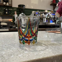 Vintage Embossed Glass Tumbler – Bohemian Dot Pattern Whiskey & Juice Glass