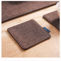Natural Jute Fabric Drink Coasters, Rustic Table Protection Pads for Coffee Cups & Home Decor