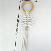 Macrame Napkin Ring – Hand‑Woven Cotton Rope Napkin Holder with Wooden Ring for Table Decor
