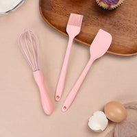 Mini Silicone Baking Utensil Set with Spatula Pastry Brush and Whisk