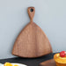 Fan Shaped Wooden Cutting and Serving Board with Hanging Handle