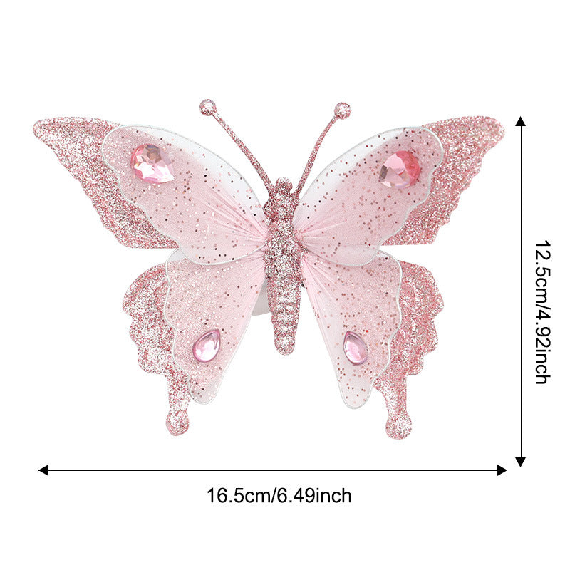 Glitter Butterfly Christmas Tree Ornament