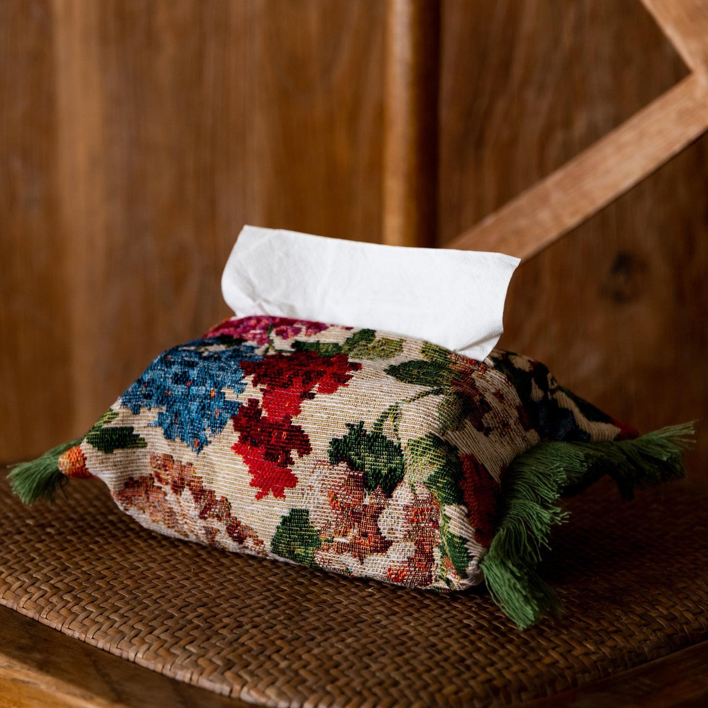 Classic Fabric Tissue Box Cover, European Style Tabletop Tissue Holder