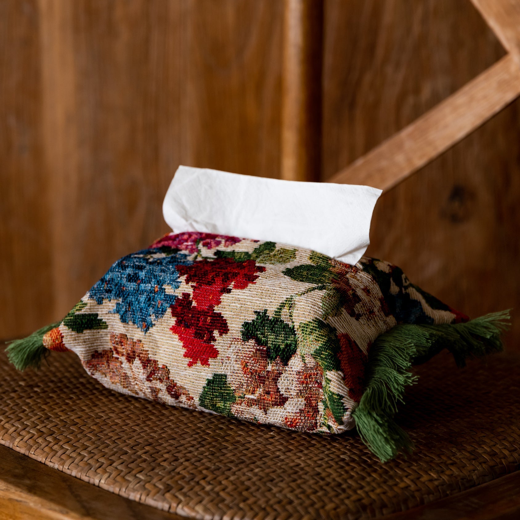 Classic Fabric Tissue Box Cover, European Style Tabletop Tissue Holder