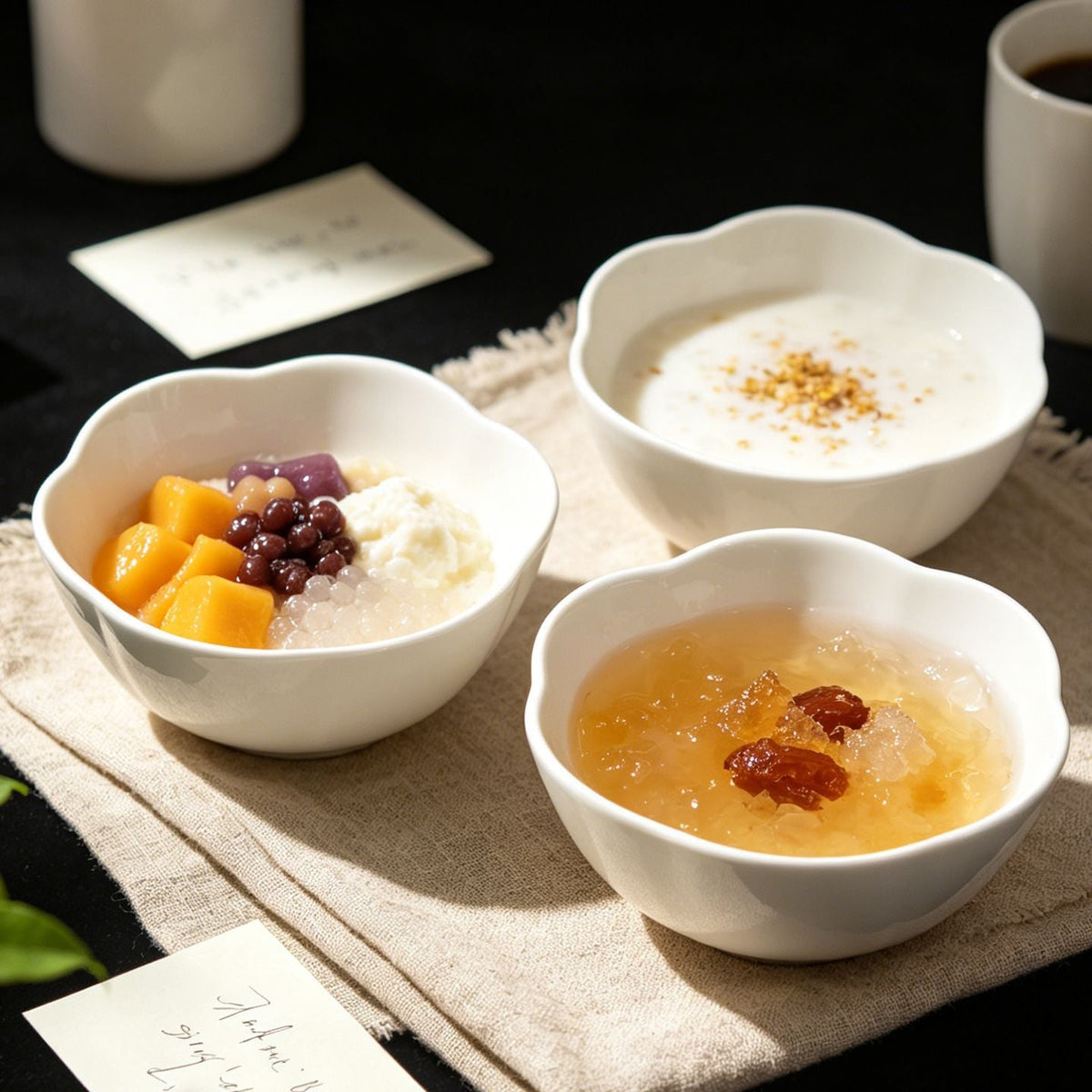 White Flower-Shaped Serving Bowl – 500ml Ceramic Bowl