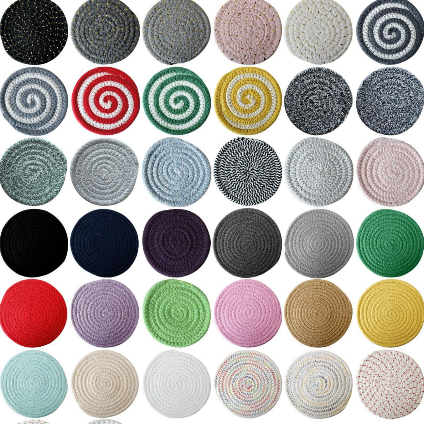 Japanese Cotton Rope Placemat, Round Oval Trivet and Coaster