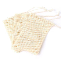 Natural Ramie Soap Saver Bag Exfoliating Mesh Soap Pouch Drawstring Bath Accessory