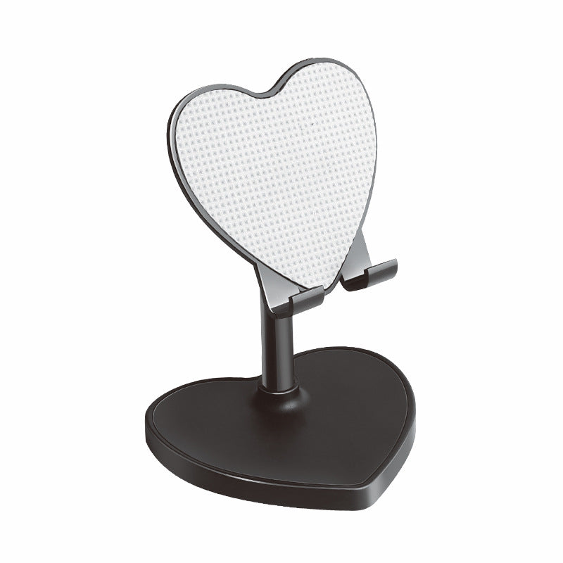 Cute Heart Shaped Desktop Phone Holder Mini Adjustable Mobile Stand