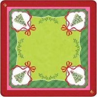 80 × 80 cm Printed Mahjong Table Mat, Polyester Game Table Cover with Finished Edges