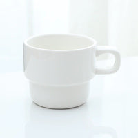 Stackable Ceramic Coffee Mug – 400ml Minimalist Drinking Cup with Handle