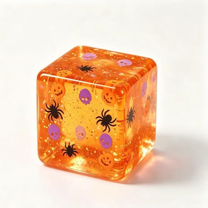 Halloween Pumpkin Crystal Cube Slow Rising Squishy Stress Relief Toy