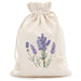 Lavender Print Cotton Drawstring Gift Pouch in Four Designs