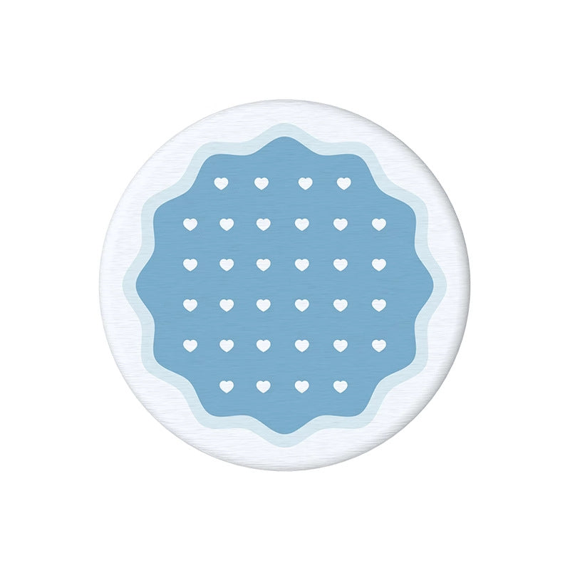 Round Diatomaceous Earth Coaster – Decorative Cup Mat with Gingham, Stripes, Hearts and Bow Patterns