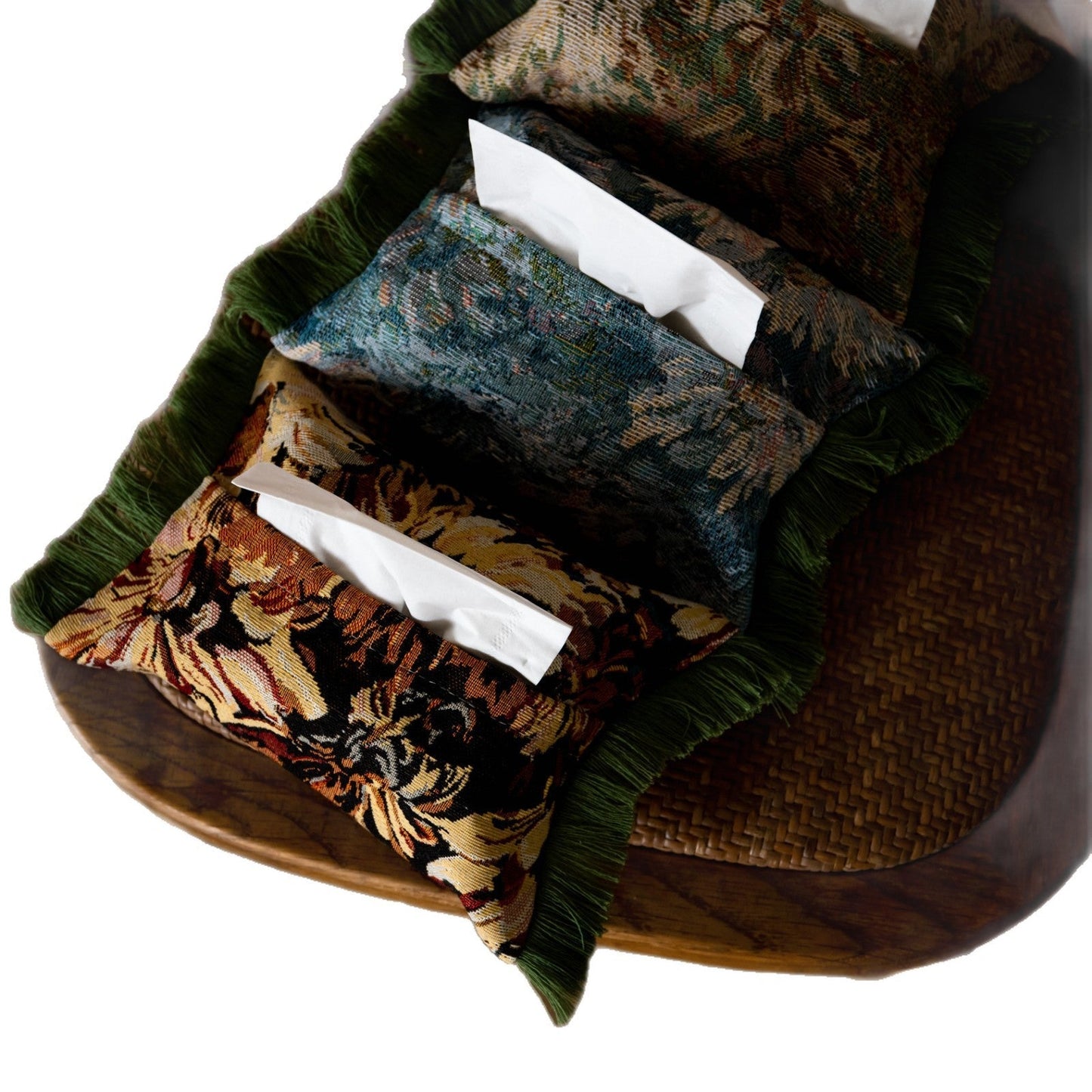 Classic Fabric Tissue Box Cover, European Style Tabletop Tissue Holder