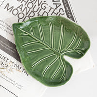 Ceramic Spoon Holder – Tropical Leaf Kitchen Accessory