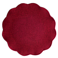 Scalloped Round Placemat – Woven Table Mat  for Dining Tables, Plates & Home Table Settings