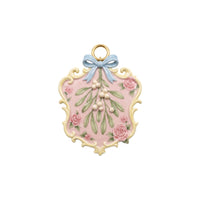 Vintage Floral Charms for DIY Jewelry with Complimentary Heart Clasp Necklace