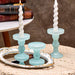Glass Candle Holder Set, Set of 3 Pedestal Candle Stands