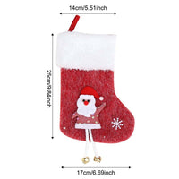 Mini Christmas Stocking Candy Gift Bag Fabric Holiday Hanging Ornament