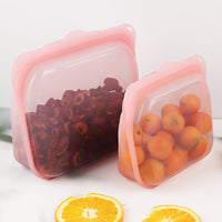 Reusable Silicone Food Storage Bag Leak Resistant Sealable Pouch