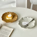 Leaf-Shaped Ceramic Dish, Speckled Small Serving Plate, White or Brown