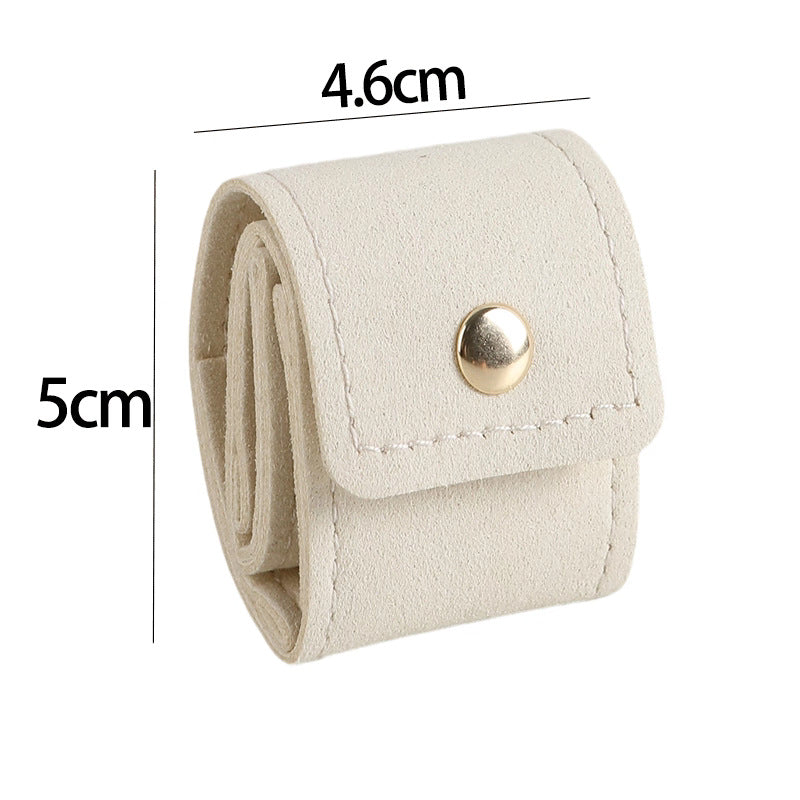 Mini Felt Ring Storage Pouch Portable Jewelry Organizer with Snap Button
