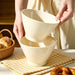 Cream Ceramic Serving Bowl – Elegant Tapered Dessert, Snack & Tableware Bowl