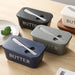 Plastic Butter Dish with Lid and Knife Slot, Countertop Butter Container