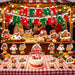 3-Style Christmas Party Decoration Set – Merry Christmas Letter Banner, Hanging Swirls & Festive Cake Toppers for Holiday Party, Home & Shop Decor