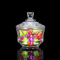 Clear Crystal Style Glass Candy Jar with Lid